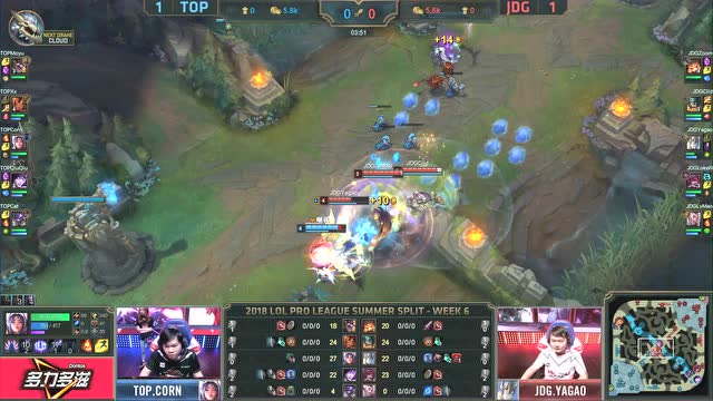 LPL夏季赛比赛视频W6D1 JDG vs TOP 第3场免费观看