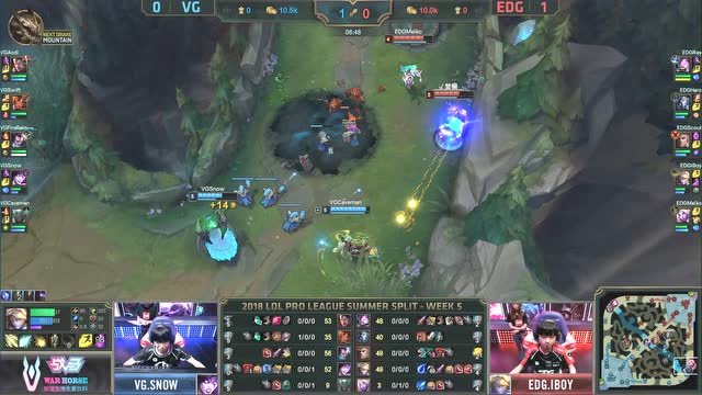 LPL夏季赛比赛视频W4D5 VG vs EDG 第2场免费观看