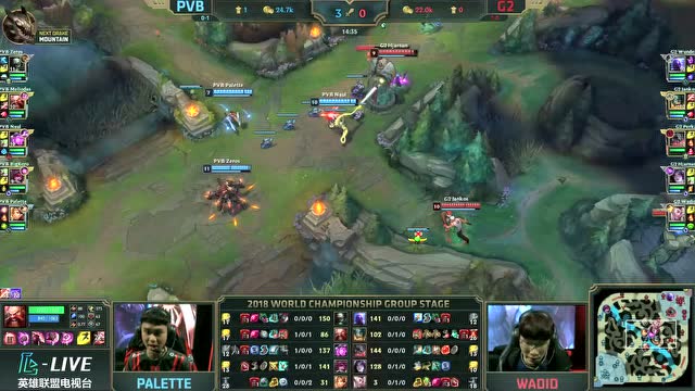 S8小组赛比赛视频Day2 PVB vs G2免费观看