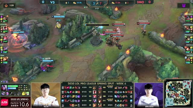 2020LPL春季赛W6D5 DMO vs V5 第1场免费观看