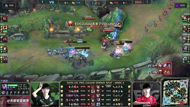 2020LPL春季赛第4周第1日 EDG vs VG 第3场免费观看