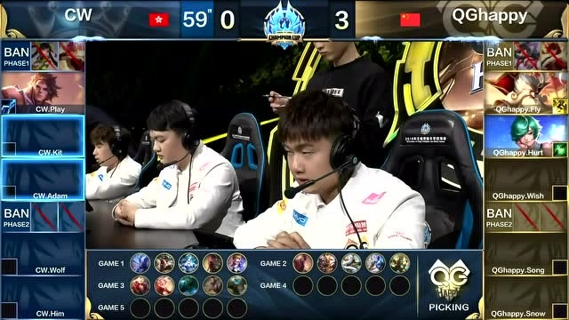 冬冠杯半决赛 QGhappy vs CW 第四局免费观看