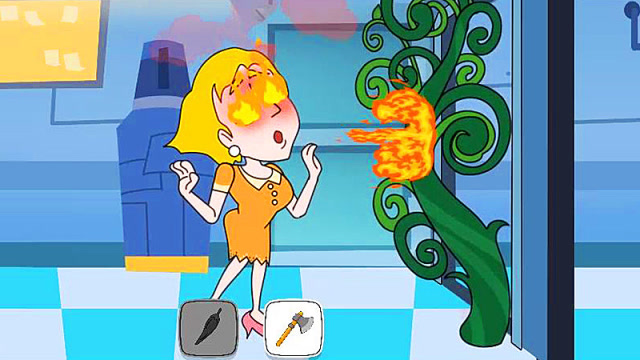 救救小姐姐益智游戏 小姐姐吃下了辣椒，喷出火焰免费观看