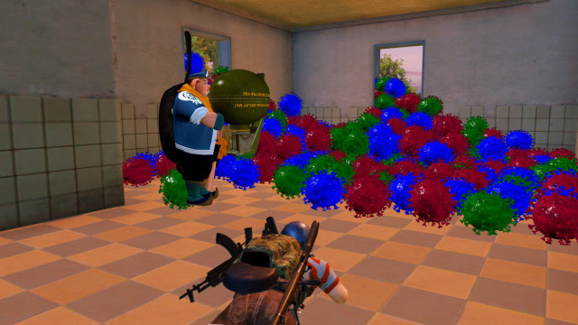 吃鸡碰到病毒，八戒一颗手雷解决所有病毒！免费观看