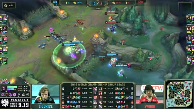 英雄联盟S9小组赛第4日 C9 vs GRF免费观看