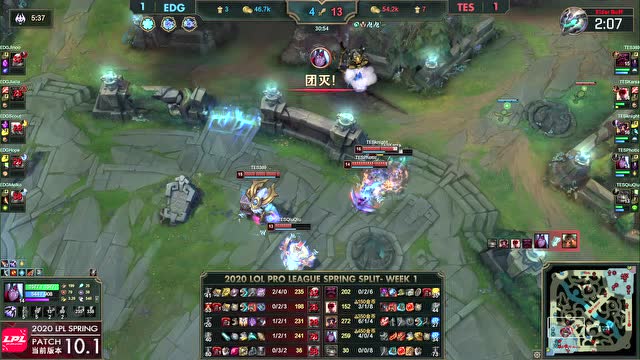 远古龙团战，维克托伤害爆炸，TES打出团灭拿下比赛免费观看