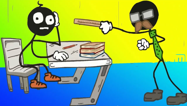 火柴人大作战：逃课高清版 如何不上课？搞笑动画免费观看