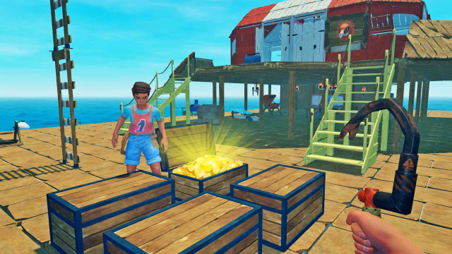 木筏求生联机50：我让秀儿跨火盆去晦气，并且打开了海盗宝箱免费观看