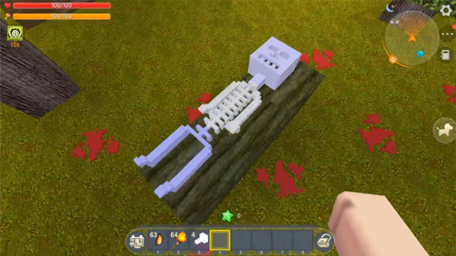 迷你世界《探灵》在树木上发现一个骨架，好像是被冻死的免费观看