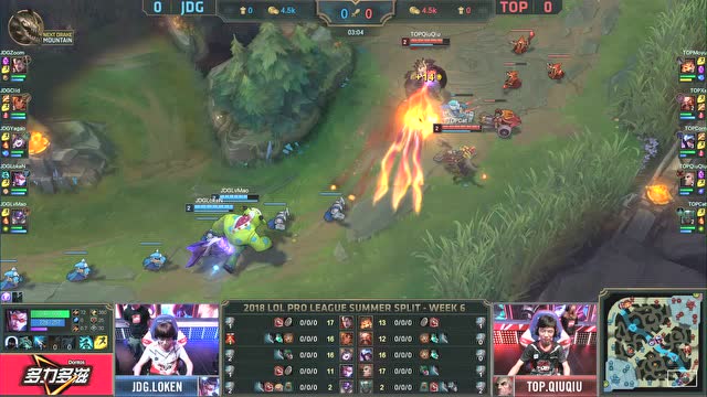 LPL夏季赛比赛视频W6D1 JDG vs TOP 第1场免费观看