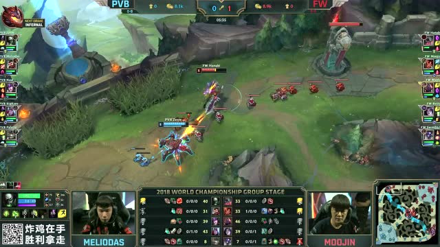 S8小组赛比赛视频Day1 PVB vs FW免费观看