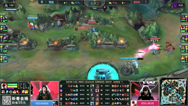 2020LPL春季赛第1周第7日 EDG vs TES 第2场免费观看