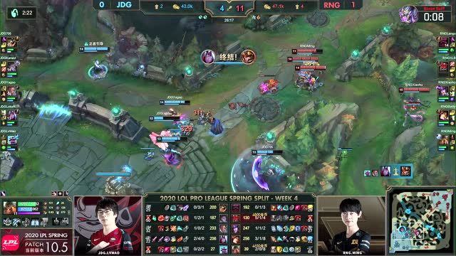 2020LPL春季赛第四周第5比赛日RNG vs JDG 第2场免费观看