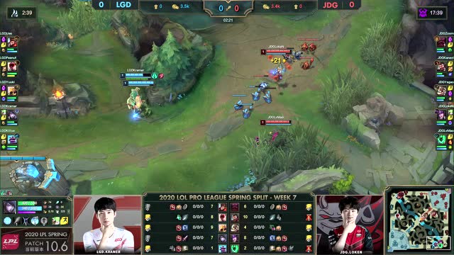 2020LPL春季赛W7D7 JDG vs LGD 第1场免费观看