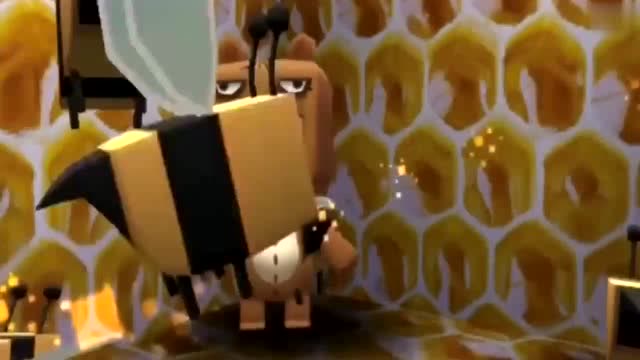 迷你世界：熊三偷吃蜂蜜钻进了蜜蜂窝，好多蜂蜜随便他吃个够免费观看