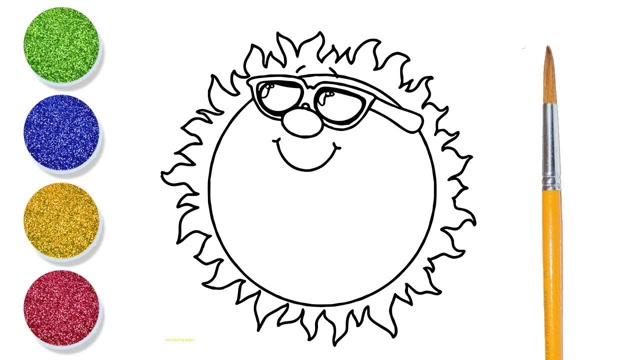 儿童简笔画:可爱太阳神