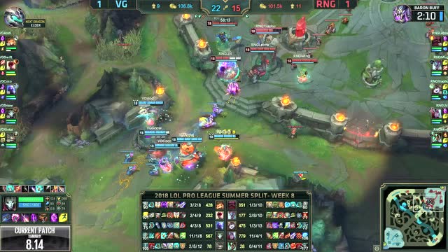 LPL夏季赛比赛视频W8D4 VG vs RNG 第3场免费观看
