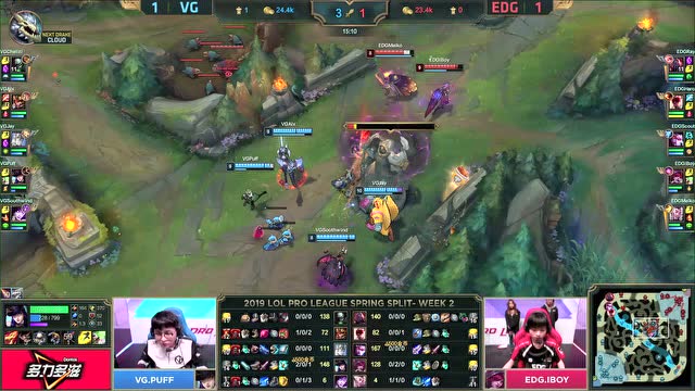 LPL春季赛比赛视频W2D4 EDG vs VG 第3场免费观看