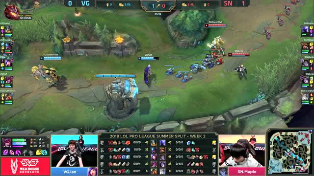 LPL夏季赛比赛视频W2D1 SN vs VG 第2场免费观看