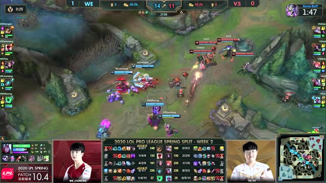 2020LPL春季赛第2周第3日 V5 vs WE 第2场免费观看