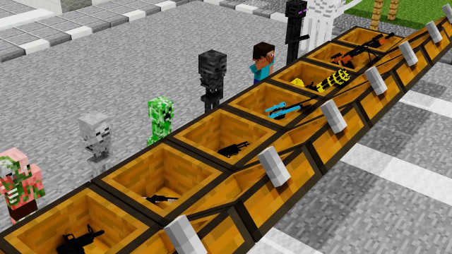 我的世界：同学们一个一个箱子，绝地求生比赛正式开始！免费观看