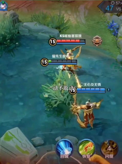 王者荣耀：可怜的小鲁班躲在草丛里瑟瑟发抖！免费观看