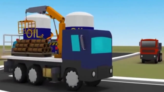 益智玩具工程车，装载机和大卡车在运输石头免费观看