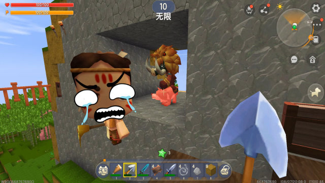 迷你世界490：为了躲避怪物，我逃回家发现地板没了？免费观看