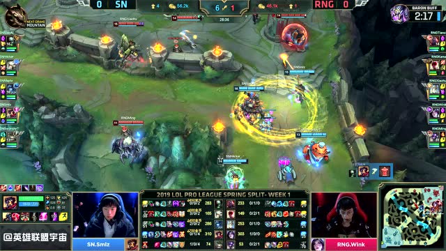 LPL春季赛比赛视频W1D6 RNG vs SN 第1场免费观看