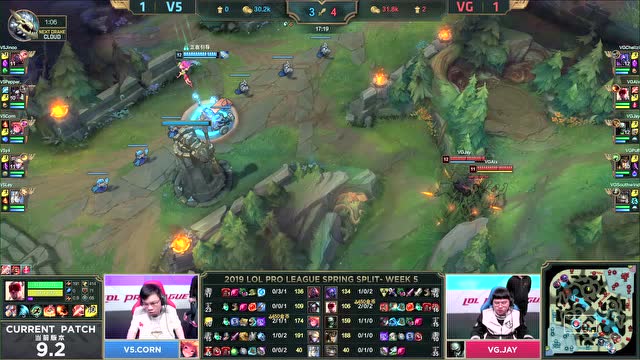 LPL春季赛比赛视频W5D3 VG vs V5 第3场免费观看