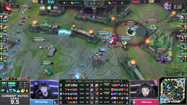 LPL春季赛比赛视频W9D6 RW vs OMG 第2场免费观看