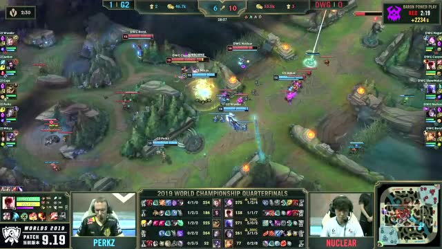 英雄联盟S9八强赛 DWG vs G2 第2场免费观看