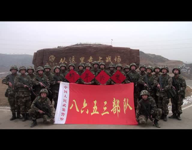 武警8653部队给大家拜年了