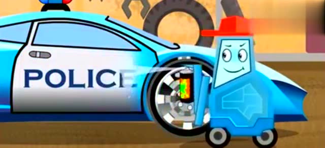 愛做好事的挖掘機，救援出事故的土方車，吊車吊起警車甩出去 (154播放)