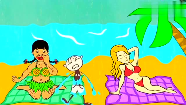 坑爹游戏：坑爹男溺水，是谁救了他呢？是如花还是美人呢？免费观看