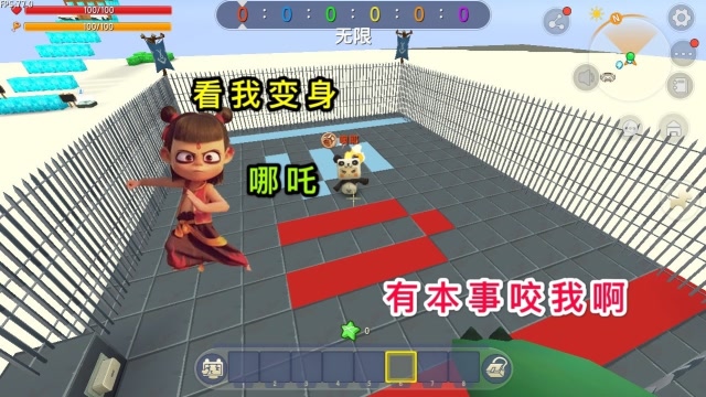 迷你世界：小表弟敢打我，看我变身“哪吒”，踩着风火轮来追你免费观看