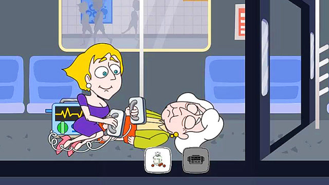 救救小姐姐益智游戏 一个老奶奶倒地了，小姐姐救醒了他免费观看