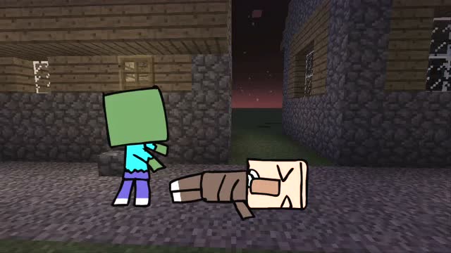 我的世界游戏怪物学院：僵尸难道这么喜欢门吗？免费观看