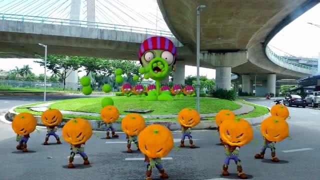 植物大战僵尸：太阳花戴上僵尸的面具免费观看