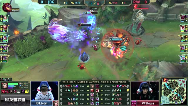 LPL夏季赛季后赛比赛视频 RW vs JDG 第1场免费观看