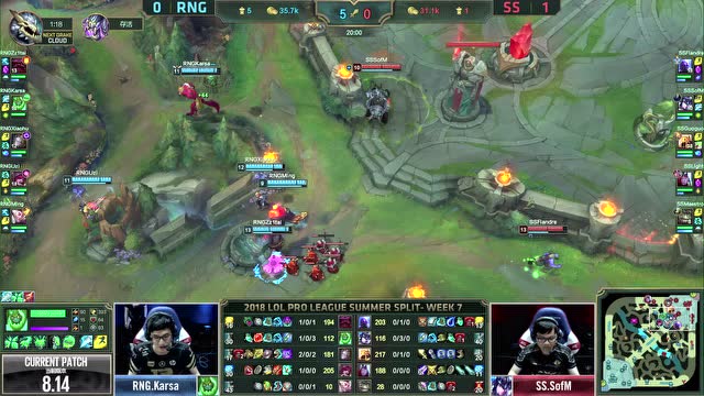 LPL夏季赛比赛视频W7D6 RNG vs SS 第2场免费观看