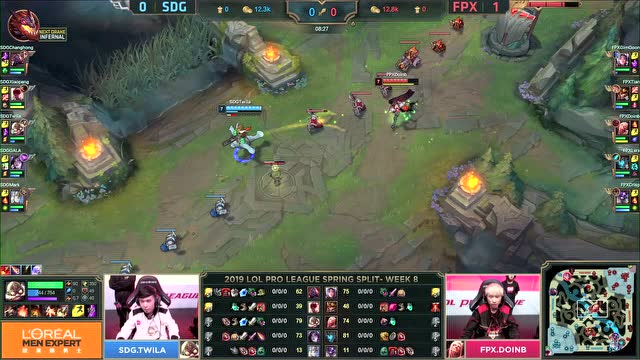 LPL春季赛比赛视频W8D6 SDG vs FPX 第2场免费观看