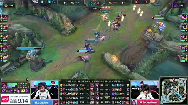 LPL夏季赛比赛视频W9D6 IG vs BLG 第1场免费观看