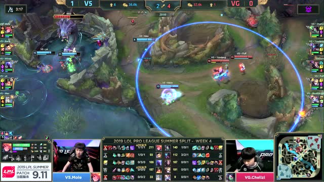 LPL夏季赛比赛视频W4D1 VG vs V5 第2场免费观看