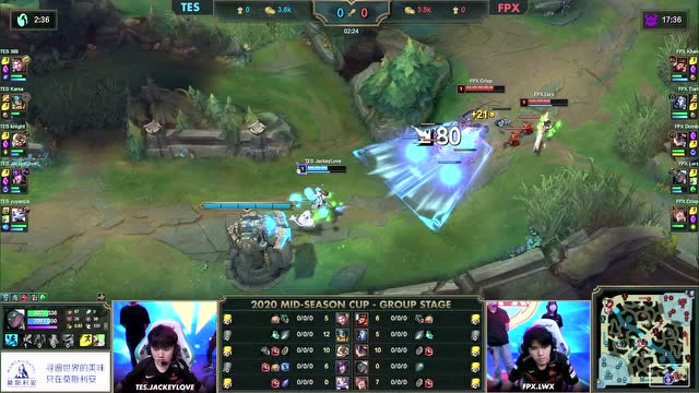 MSC小组赛D1 TES vs FPX免费观看