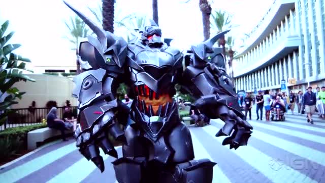 厉害了我的莱因哈特 暴雪嘉年华秀守望先锋大号COS免费观看