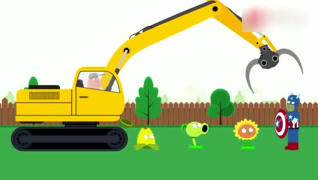 植物大战僵尸：美队僵尸前来袭击，众植物束手无策最后靠挖掘机免费观看