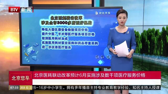 北京医耗联动改革预计6月实施涉及数千项医疗服务价格