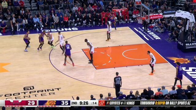 NBA常规赛：公牛vs太阳第2节中文解说回放