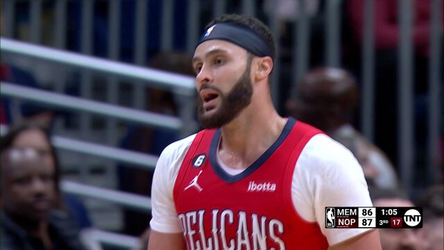 NBA常规赛：灰熊vs鹈鹕第3节英文原声回放